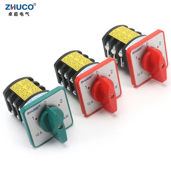 ZHUCO HZ5D-10/1. 7 M05 M06 1.7 KW 10A Asenkron Motor Geri Dönüşümlü Transfer Anahtarı İki Voltajlı Üç kutuplu Evrensel Kam Anahtarı