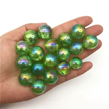 Toptan 1 ADET 16-19mm Yeşil Titanyum Aura Galvanik Kuvars Kristal Küre Topları Şifa Doğal Kuvars Kristalleri