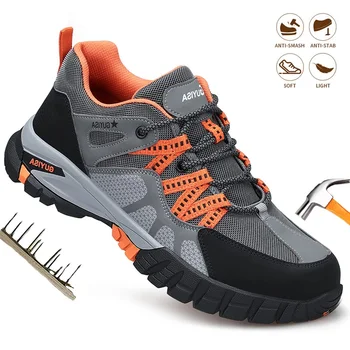 Yeni Erkek Güvenlik iş ayakkabısı Anti-Smashing Güvenlik Ayakkabıları Çelik Burunlu Çizmeler Erkek Yıkılmaz Adam İnşaat Güvenlik Ayakkabıları