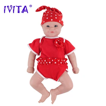 IVITA WG1563 17.71 inç 3.18 kg 100 % Tam Vücut Silikon Yeniden Doğmuş Bebek Bebek Gerçekçi Kız Boyasız Bebekler DIY Boş çocuk oyuncakları