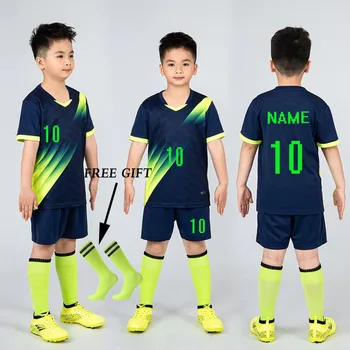 Erkek Futbol Forması eşofman Çocuk Futbol Spor Üniformaları Çocuk Oyun Topu Spor Kitleri yelek çocuk futbol takım elbise Çorap 1