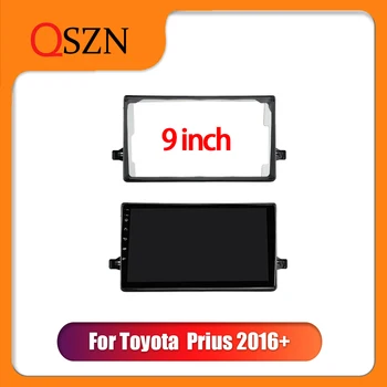 QSZN 9 İnç Araba Çerçeve Fasya Toyota Prius 2016 İçin+ Büyük Ekran Stereo Paneli ön panel tutucu Kiti Kurulum 2 Din