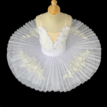 2022 Romantik Profesyonel Bale Tutu Beyaz Kuğu Gölü kız Kadın Balerin Parti Dans Kostümleri Bale Tutu Bale Elbise Kız