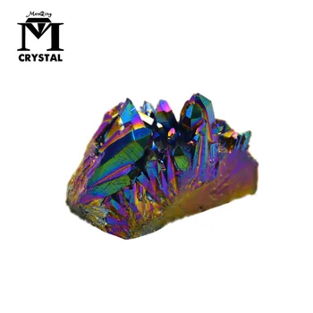 Doğal Kuvars Kristal Taş Ve Taş Gökkuşağı Titanyum Elektroliz Küme VUG mineral örneği Şifa Kaya Ev Dekor