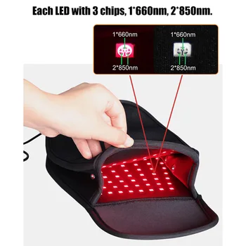 DIP LED 660nm kırmızı ışık 850nm el pedi cihazı kızılötesi ışık tedavisi ağrı kesici Mitten ev kullanımı