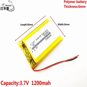 3.7 V 1200mAh Lityum Polimer LiPo şarj edilebilir pil İçin JST konnektörü ile GPS DVD mobil video oyunu PAD E-kitap 603450