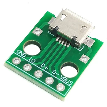 10 ADET mikro usb DIP Adaptörü 5pin dişi konnektör B Tipi PCB Dönüştürücü Breadboard anahtarlama paneli SMT Anne Koltuğu
