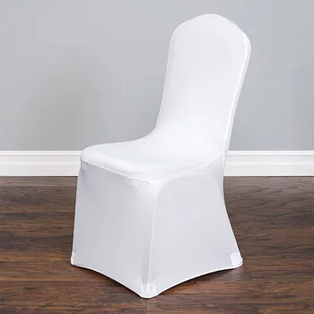 Sandalye kılıfı s Evrensel Düğün Beyaz Kapak Restoran Ziyafet Otel Yemek Parti Likra Polyester Spandex sandalye kılıfı