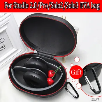 Taşınabilir Sert EVA Kulaklık Kılıfı Dre Tarafından Beats Studio 2.0 / Pro / Solo2 / Solo3 kablosuz kulaklık Kutusu Darbeye Dayanıklı Su Geçirmez çanta