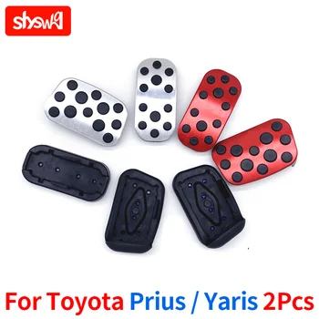 Toyota Prius Yaris için Hızlandırıcı Fren Pedalı Alüminyum Alaşım Siyah Punch-ücretsiz Kurulum Kırmızı Hiçbir Logo İle Mavi Aksesuarları