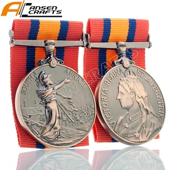 Victoria Queen's Güney Afrika İngiliz Askeri Gümüş Bronz Madalya