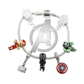 Süper kahraman Marvel Bilezik Sonsuz Taşlar Avengers Takı Estetik Charm Bilezik Metal DIY kristal boncuklar Marka Pulseras Mujer
