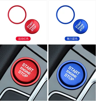 Mavi Kırmızı Alüminyum Motor Push Start göbek piercingi VW Golf 7 Jetta MK7 Tiguan Passat
