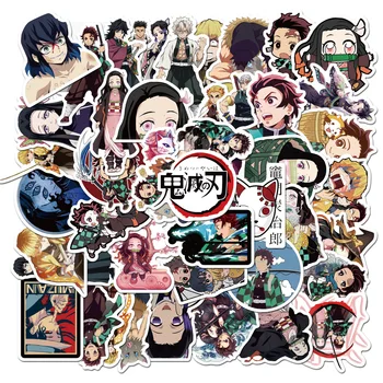 10/30/50 adet Japonya Anime iblis avcısı Kimetsu Hiçbir Yaiba Sticker Kaykay Motosiklet Gitar Çocuklar Kız Graffiti PVC süslü çıkartmalar