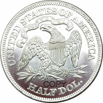 Amerika Birleşik Devletleri 1885 Oturmalı Özgürlük Yarım Dolar Sloganı Üzerinde Kartal Hiçbir Oklar tarih Kaplama Gümüş Kopya Paraları