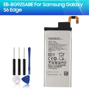 Yedek Telefon Pil EB-BG925ABE EB-BG925ABA Samsung GALAXY S6 Kenar G9250 SM-G925l G925A / F / L / K / S / T G925 S6Edge 2600mAh