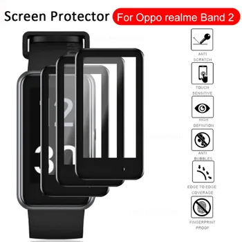 Izle Koruyucu Cam Oppo realme İçin Band 2 Smartwatch Ekran Koruyucu Patlamaya dayanıklı temperli cam bölge relme Band 2 Band2
