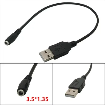 1 ADET USB 2.0 Erkek DC 3.5*1.35 mm Dişi Fiş Jack Dönüştürücü dizüstü bilgisayar adaptörü Konektörü