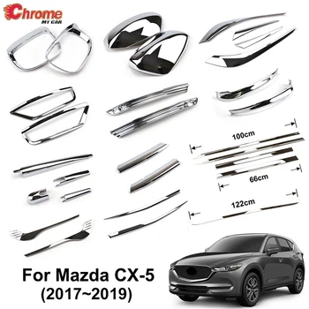 Mazda için CX-5 CX5 KF 2017 2018 2019 2020 2021 Krom Arka Gövde Arka Lambası Vücut Kalıp ayar kapağı Şerit Dekorasyon Araba Styling