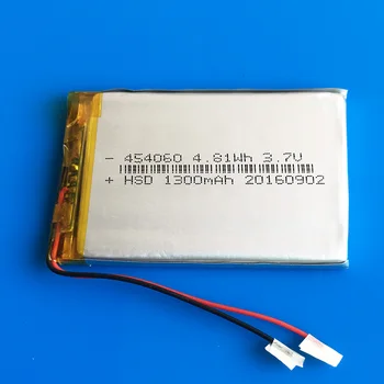 454060 3.7 V 1300mAh lityum polimer şarj edilebilir pil Lipo hücre için değiştirin DVD bluetooth GPS kablolu mikrofon 4.5*40 * 60mm