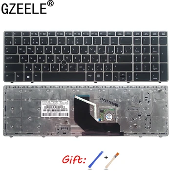 GZEELE Yeni rusça klavye hp EliteBook 8560p 8570P için 8560B 6560b 6565b 6560P RU laptop 701986-251 gümüş