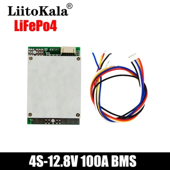 LiitoKala lifepo4 BMS 4S 12V 100A BMS Şarj Edilebilir Lifepo4 Pil için Aynı Bağlantı Noktası İle 3.2 V Lifepo4 pil