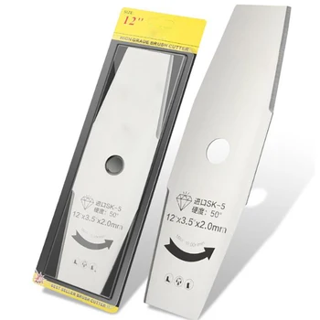 Çim biçme makinesi Beyaz Çelik Bıçak Diş Elektrikli El Aletleri, Elmas Şekilli Düz Bıçak Tırtıklı Kavisli Bıçak çalı kesici