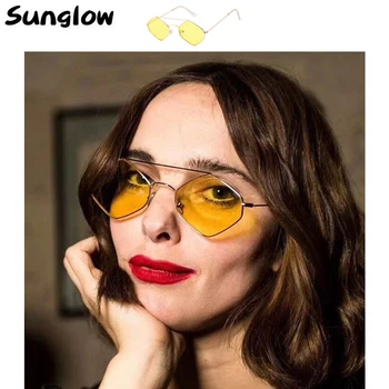 Güneş gözlüğü Kadınlar İçin Moda 2021, Tasarımcı Poligon Şeker Renk Kadın Güneş Gözlüğü, Streetwear, Açık, Seyahat, oculos de sol