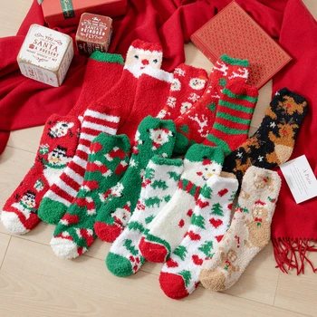 Kadın Çorap Rahat Kış Noel Çorap Kalınlaşmış Geyik Çorap Pamuk Karikatür Sıcak Bayan Noel Çorap Hediye Elk Çorap DW070