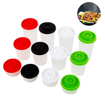 1 Adet Mini Tuz Ve biber çalkalayıcı Piknik Açık Mutfak yemek kabı Seyahat Baharat Şeffaf Renkli Kapaklı Plastik Mühürlü Kavanoz Dağıtıcı