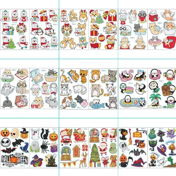 DIY Elmas Boyama Çıkartmalar Tam Matkap Karikatür Noel Santa Cadılar Bayramı Elmas Nakış Kiti Çocuklar Hediye Oyuncaklar El Sanatları Çıkartmalar