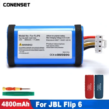 Orijinal 3.6 V 4800mAh GSP-1S2P-F6D İçin Yedek Pil JBL Flip 6 BLUAM REDAM Bluetooth kablosuz hoparlör