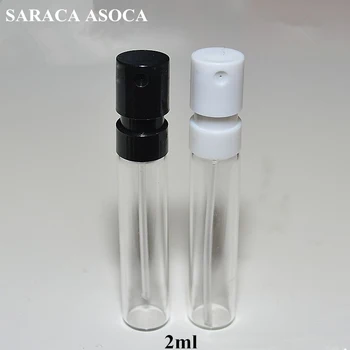 1.5 ml 2 ml Süngü Şişe Örnek Fransız Pompa Parfüm Şişesi Püskürtücü Plastik Meme Cam Süngü Siyah Beyaz Renk 100 ADET / GRUP