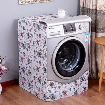 GoodTop Yeni Su Geçirmez çamaşır makinesi kılıfı Ev Polyester Rulo Çamaşır Gümüş Kaplama Yüksek Kaliteli Toz Geçirmez Kılıf Kapak