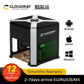 Cloudray Lazer Gravür Wainlux K6 İşareti Yazıcı Kesici Ağaç İşleme Makineleri Plastik 3000mw Bluetooth Mini Oyma Makinesi
