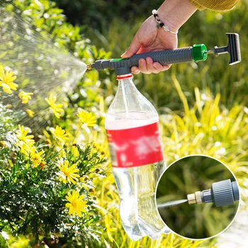 Yüksek Basınçlı hava pompası Manuel Püskürtücü Ayarlanabilir içme şişesi sprey başlığı Memesi Bahçe Sulama Aracı