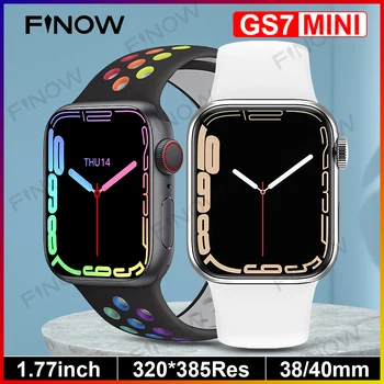 Orijinal GS7 MİNİ Smartwatch 38 / 40mm Serisi 7 reloj hombre Kadınlar İçin 320 * 380 DIY Yüz Alipay akıllı saat Erkekler PK IWO DT7 HW7 Max