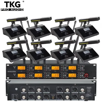 TKG UR8000-M 650-690MHz UHF sekiz 8 kanal toplantı 8 konferans kablosuz mikrofon konferans odası için