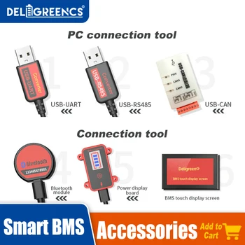 Akıllı BMS Aksesuarları Deligreen Akıllı BMS Parçaları Bluetooth modül lamba Kurulu CAN Modülü İçin 4S BMS LiFePO4 200A 3S 32S BMS