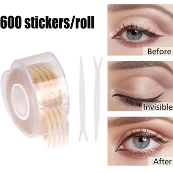 600 Adet Görünmez Göz Kapağı Sticker Dantel Göz Kaldırma Şeritleri Çift gözkapağı bandı yapışkan çıkartmalar Göz Bandı Makyaj Araçları Göz Kapağı Sticker