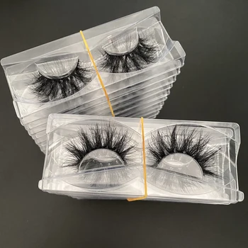 Toptan 5D Vizon Kirpiklere Kabarık Yumuşak Wispy Hacmi Doğal Uzun Dramatik Çapraz Yanlış Eyelashes Kalın Göz Lashes Kullanımlık Makyaj